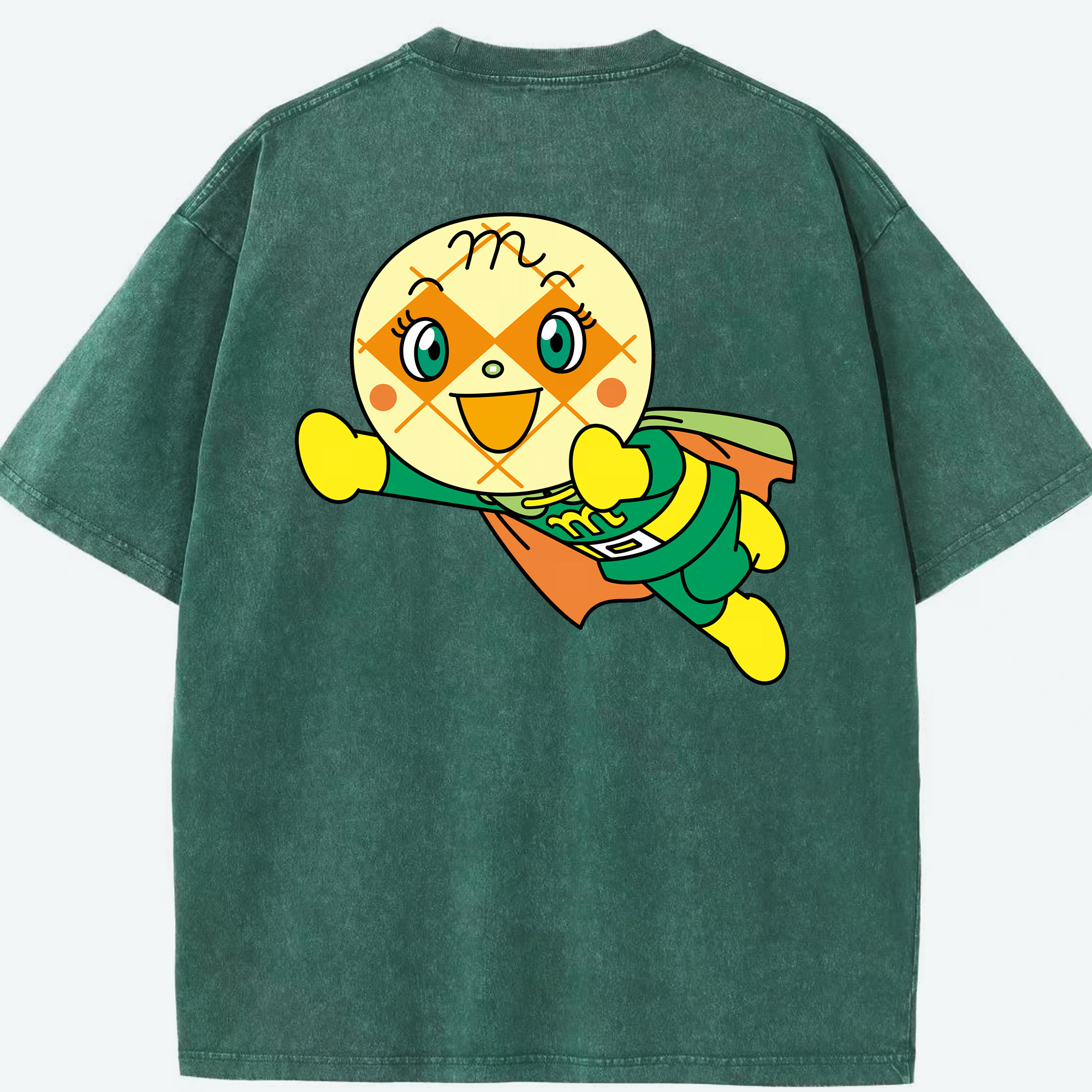 （画像用） アンパンマン Anpanman 綿100% ヴィンテージ風 半袖Tシャツ（背面プリント）